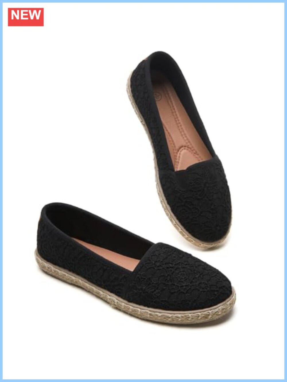 Women's Ballet Flats Flower Embroidered Slip On Memory Foam Comfort Shoes